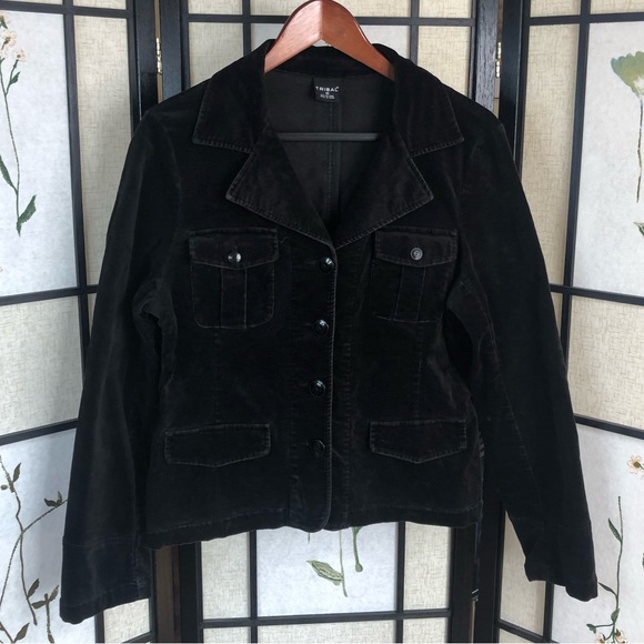 TRIBAL Black Velvet Suit Vest for Women. Size 10. - Picture 2 of 7